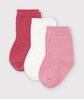 SET 3 PAIA DI CALZINI IN COTONE TRAFORATO A CUORI PETIT BATEAU