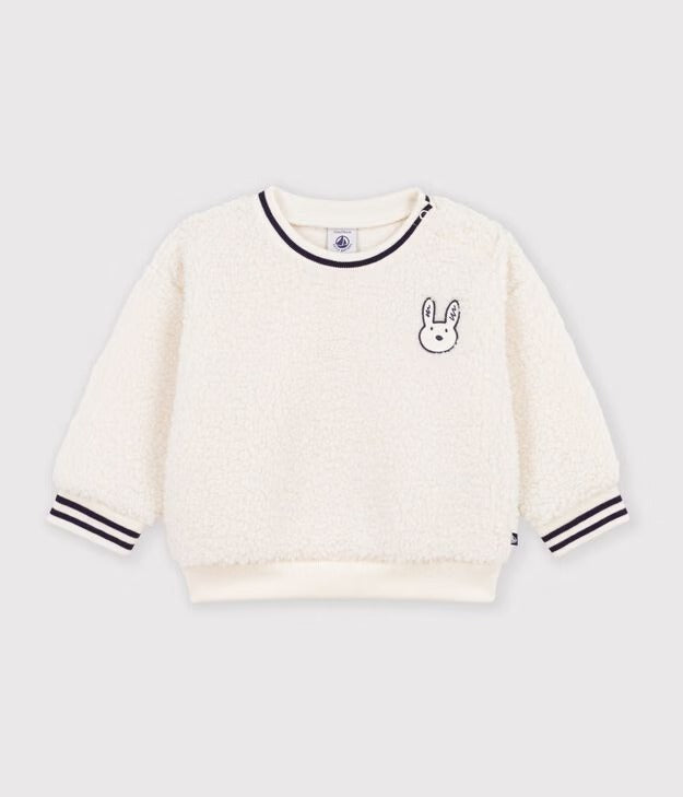 FELPA IN SHERPA TINTA UNITA NEONATO PETIT BATEAU