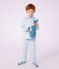 PIGIAMA CON COTONE CON BOTTONI E STAMPA A STELLE PETIT BATEAU