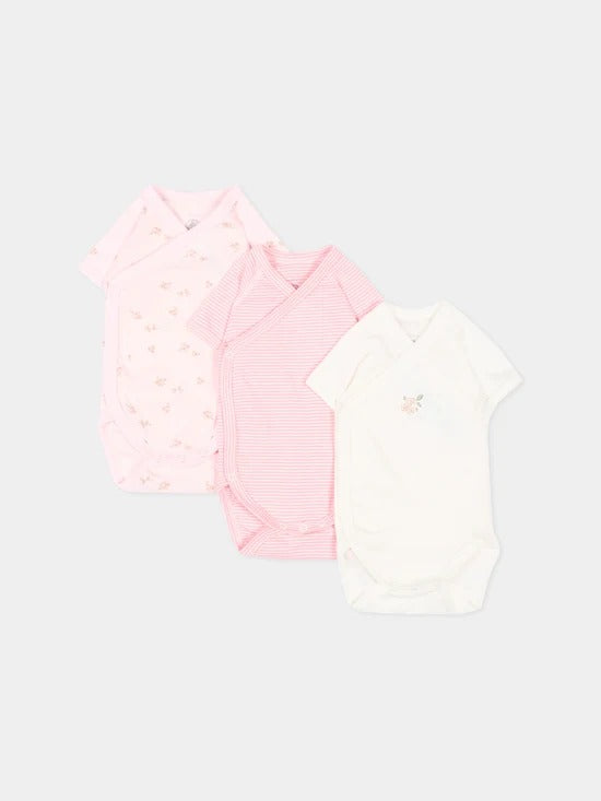 SET 3 BODY CON STAMPA FLOREALE PETIT BATEAU