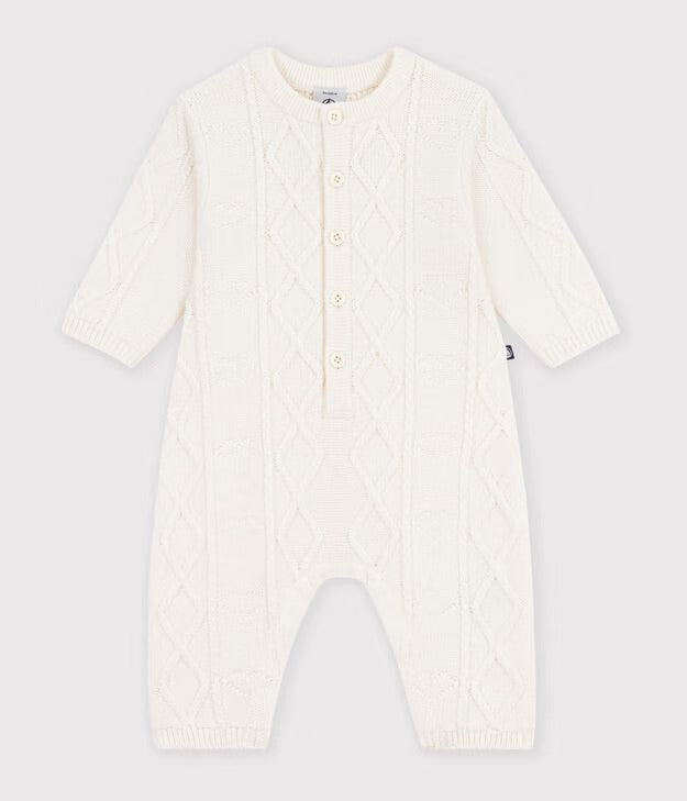 TUTINA IN MAGLIA IN MISTO LANA E COTONE TINTA UNITA PETIT BATEAU