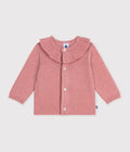CARDIGAN IN MAGLIA MISTO LANA TINTA UNITA CON COLLETTO PETIT BATEAU