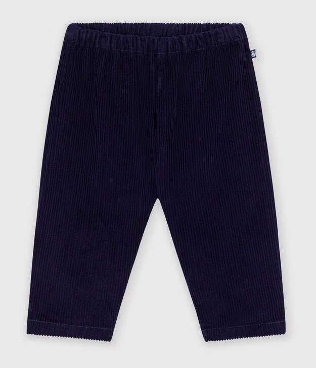 PANTALONI IN VELLUTO TINTA UNIT NEONATO PETIT BATEAU