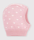 PASSAMONTAGNA IN MISTO LANA E COTONE CON STAMPA A CUORI PETIT BATEAU