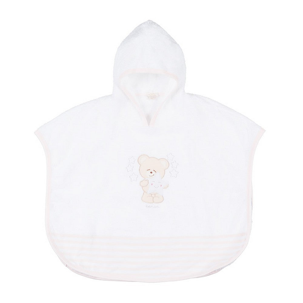 ACCAPPATOIO PONCHO RIGATO ORSETTO Rosa