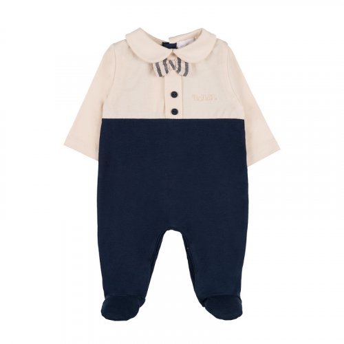 TUTINA BICOLORE CON PAPILLON A RIGHE NANAN