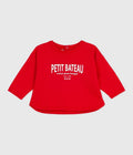 FELPA IN COTONE CON MOTIVO NEONATO PETIT BATEAU