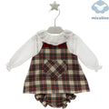 COMPLETO 3 PEZZI NEONATA SCOZZESE MICOLINO