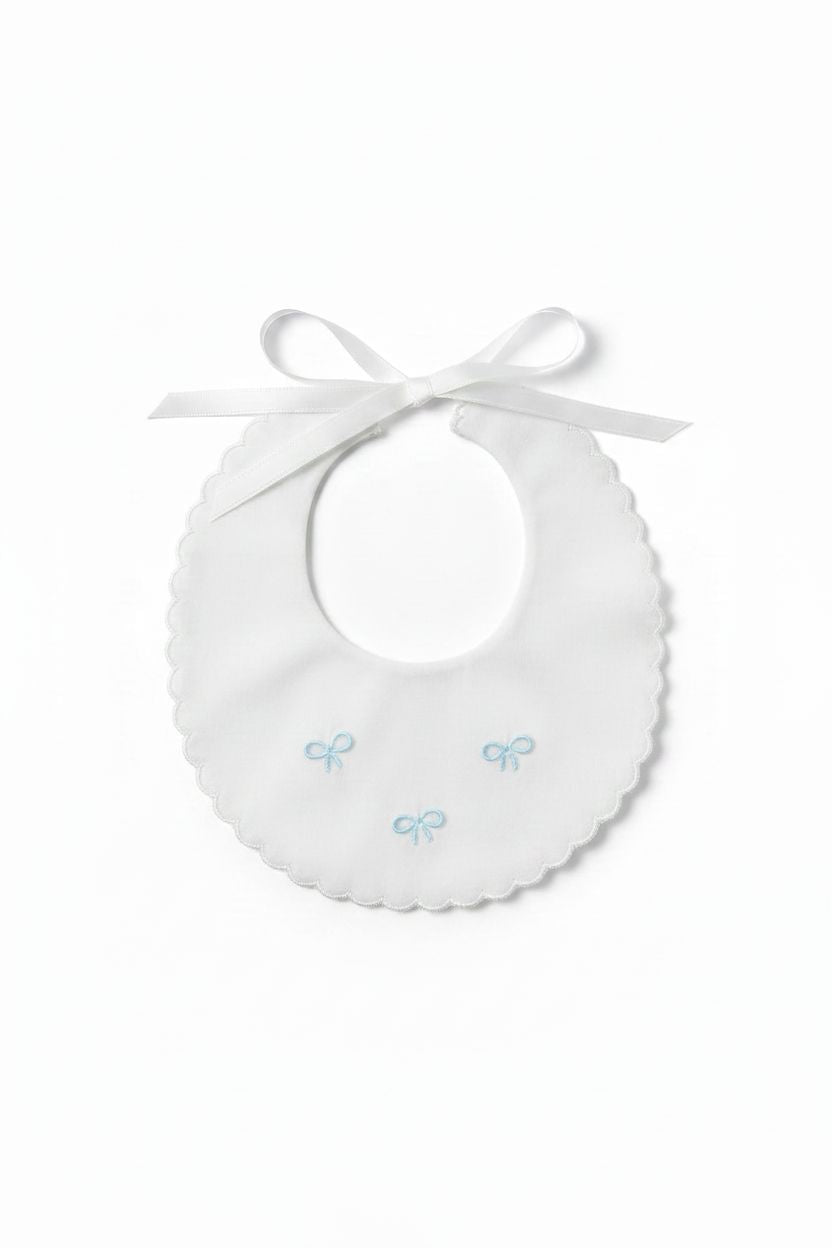 BAVETTA IN COTONE CON FIOCCHETTI BIBERON