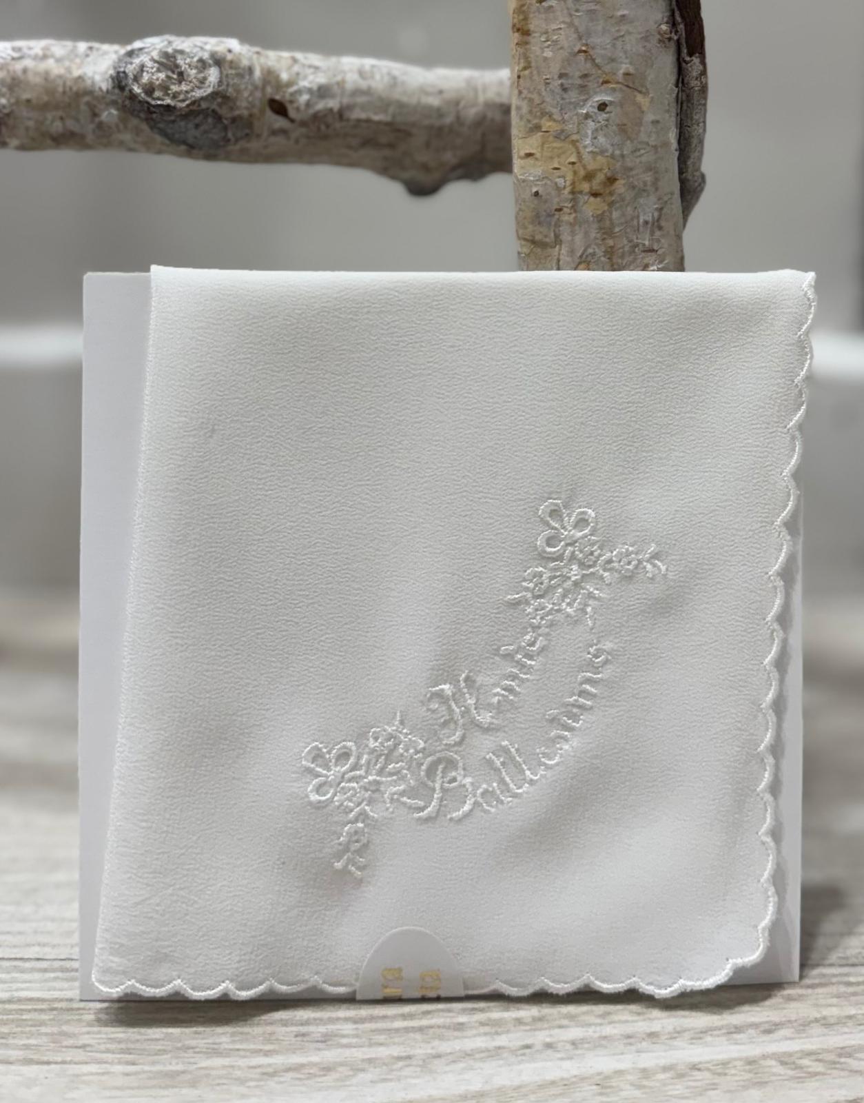 FAZZOLETTO RICAMATO "IL MIO BATTESIMO"