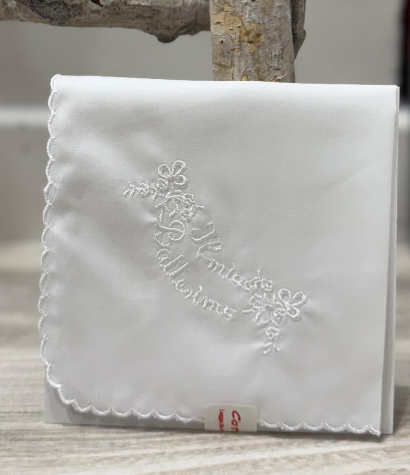 FAZZOLETTO RICAMATO "IL MIO BATTESIMO"