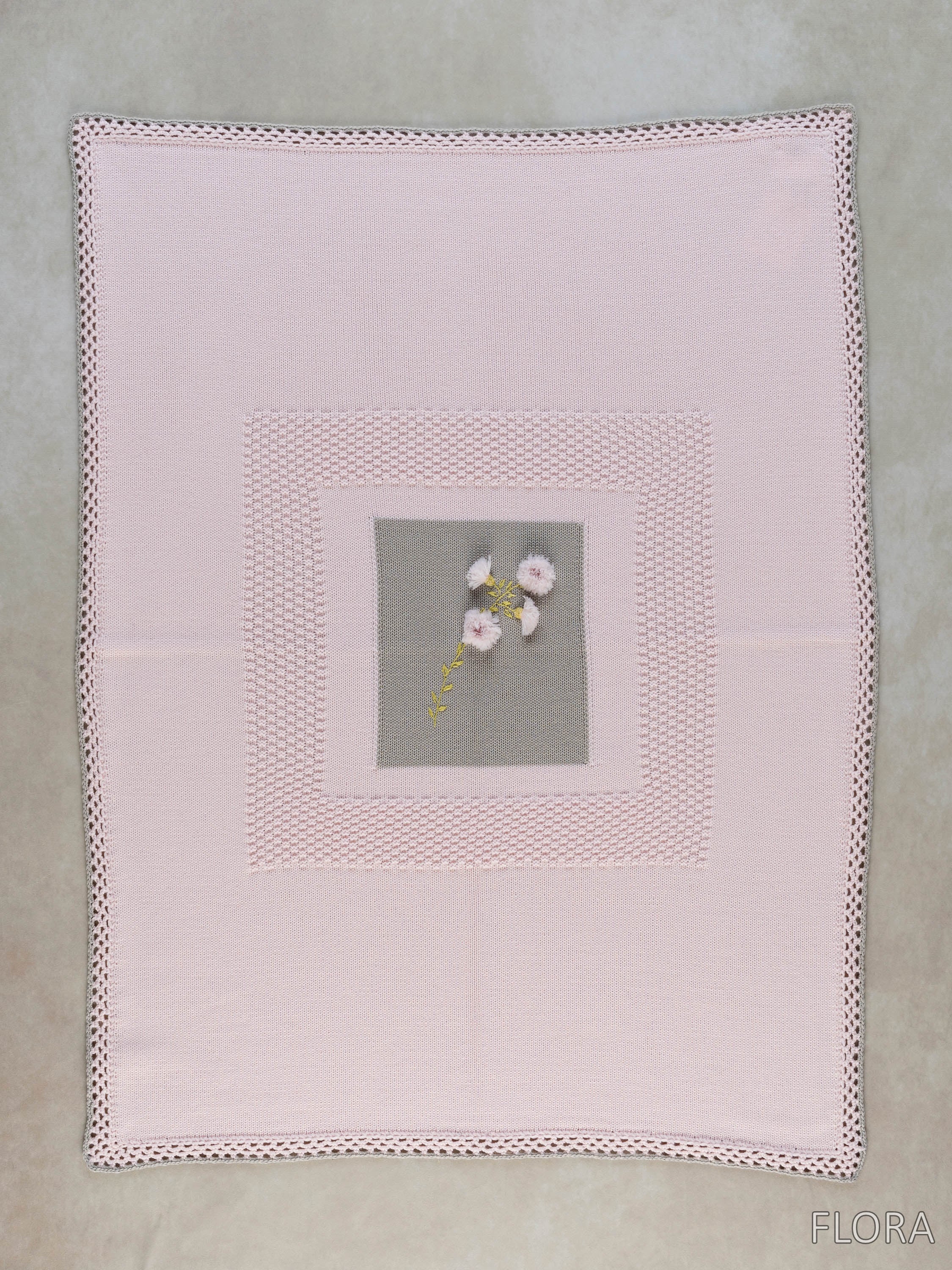 COPERTINA IN MAGLIA PICCOLA GIUGGIOLA - FLORA