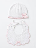 SET CAPPELLINO E BAVAGLINO NEONATA BEBE' MARGO'