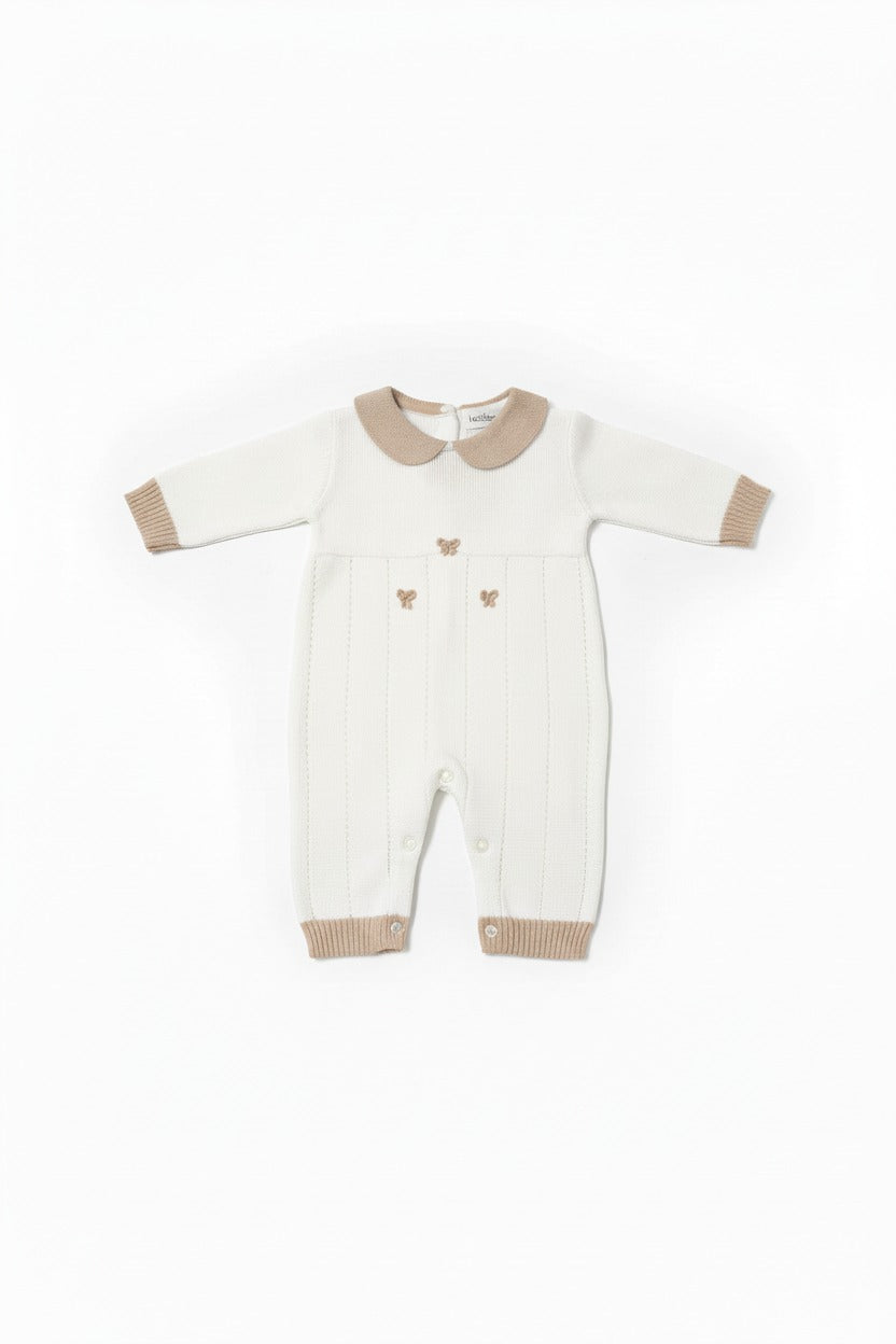 TUTINA IN FILO CON FIOCCHETTI RICAMANTI BEBE' MARGO'