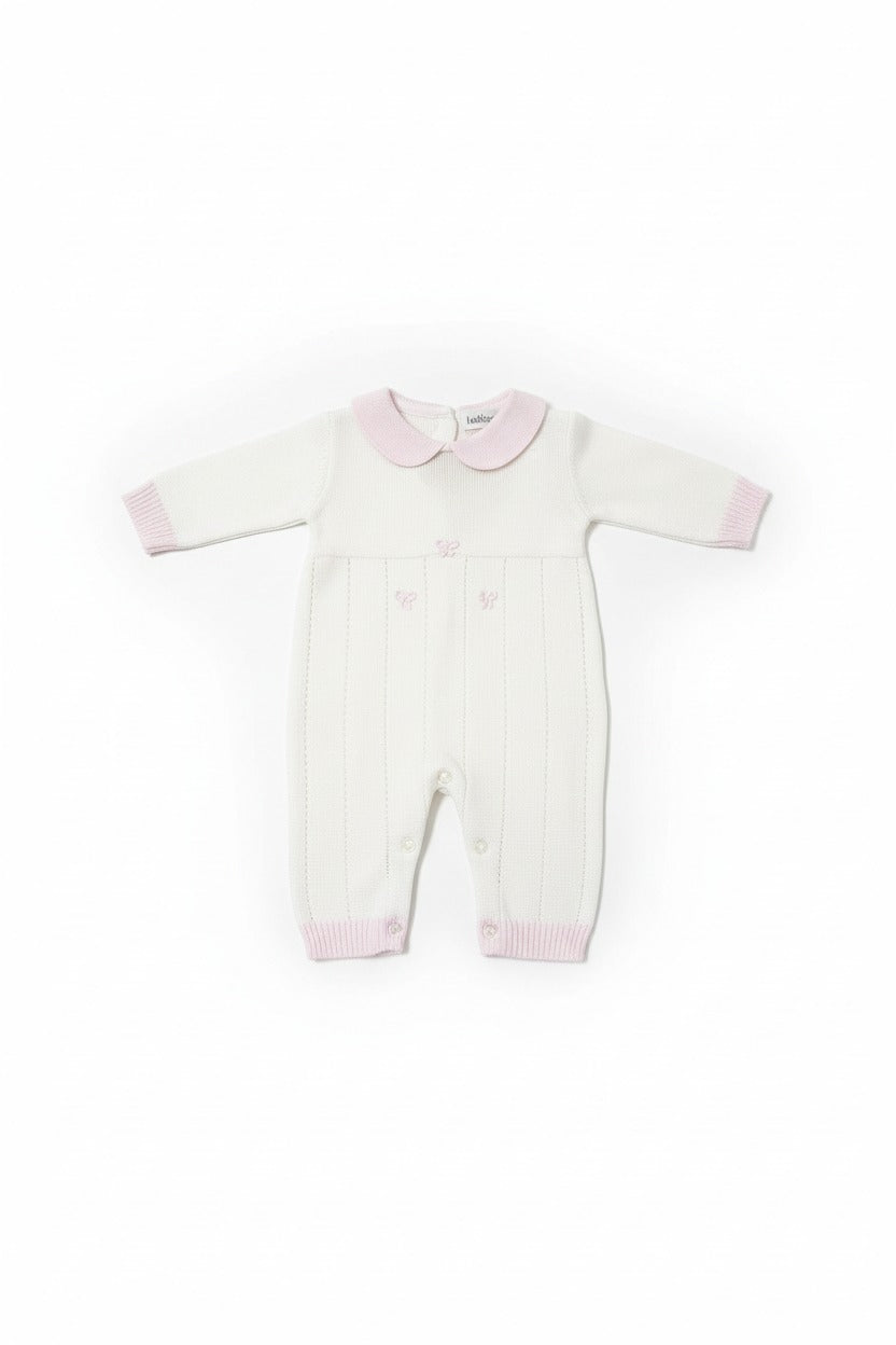 TUTINA IN FILO CON FIOCCHETTI RICAMANTI BEBE' MARGO'