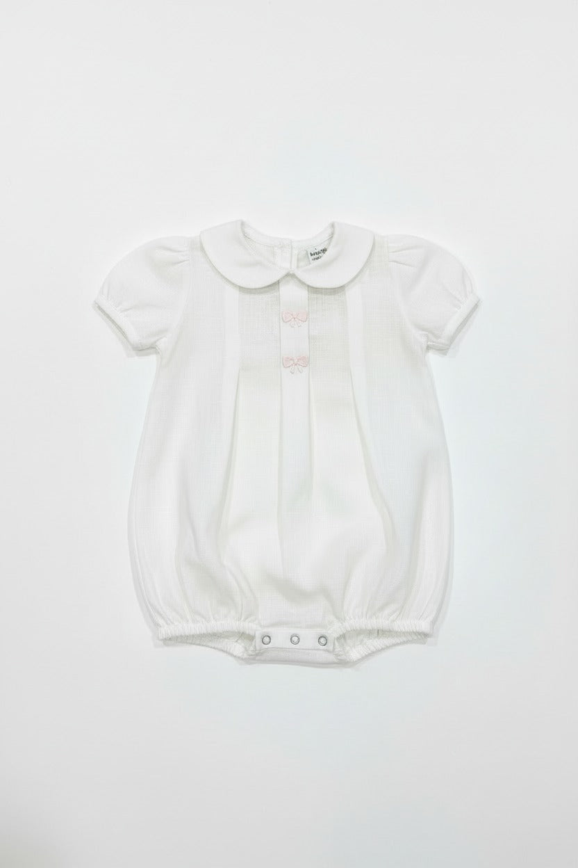 PAGLIACCETTO IN LINO CON FIOCCHETTI RICAMATI BEBE' MARGO'
