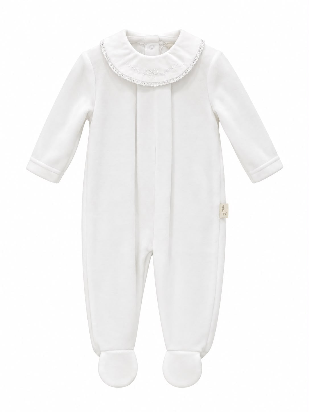 TUTINA IN CINIGLIA CON COLLETTO RICAMATO BABY GI