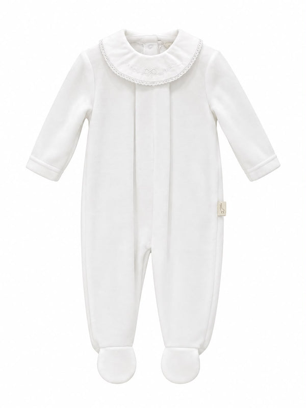 TUTINA IN CINIGLIA CON COLLETTO RICAMATO BABY GI