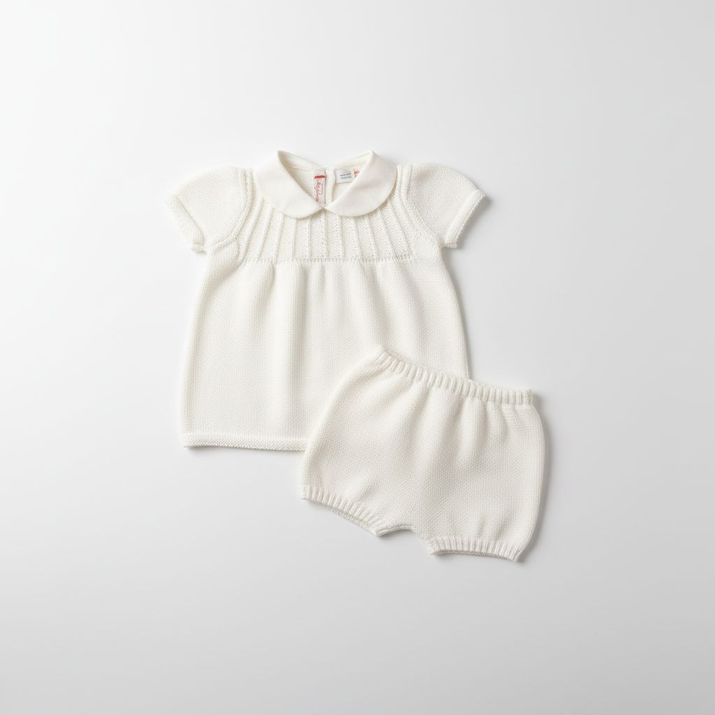 COMPLETO DUE PEZZI IN MAGLIA ESTIVO CON CULOTTE SCALDACUORE