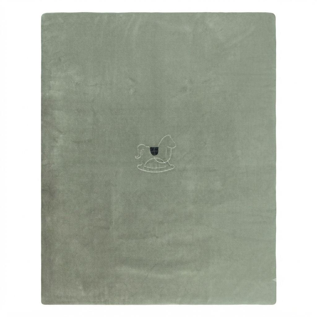 COPERTINA CULLA CON RICAMO CAVALLUCCIO A DONDOLO COCCODE'