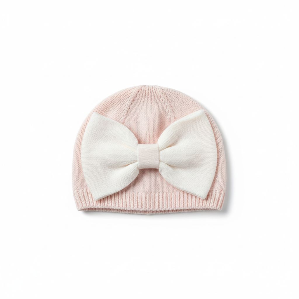 CAPPELLINO IN FILO CON FIOCCO BEBE' DI ALMY