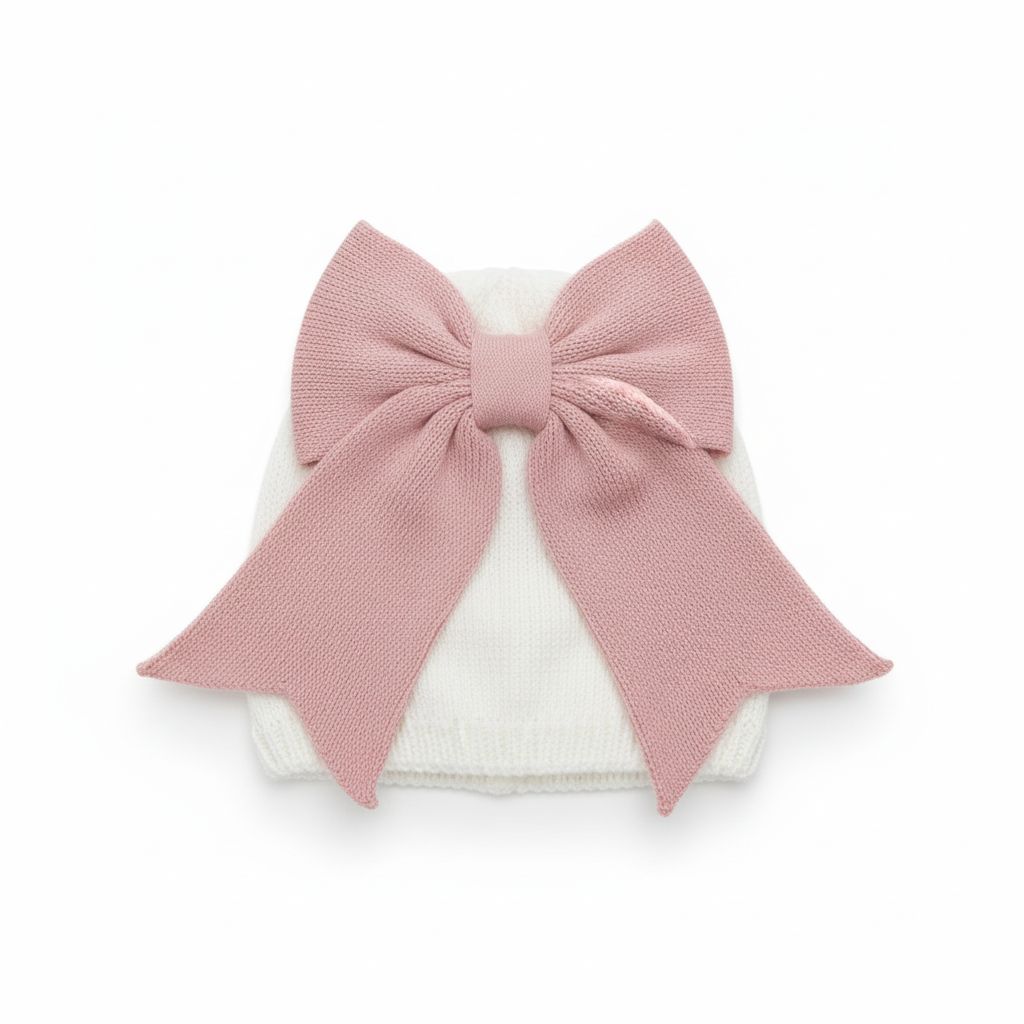 CAPPELLINO IN FILO CON FIOCCO BEBE' DI ALMY