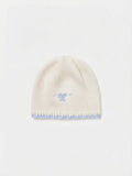 CAPPELLINO IN MAGLIA CON FIOCCHETTI RICAMATI BEBE' DI ALMY