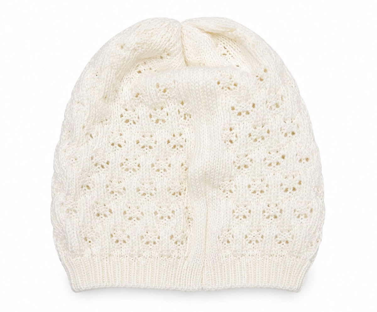 CAPPELLINO IN MAGLIA TRAFORATO BEBE' DI ALMY