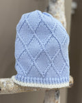 CAPPELLINO IN MAGLIA A ROMBI BEBE' DI ALMY