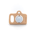 FOTOCAMERA IN LEGNO E SILICONE - Azzurro