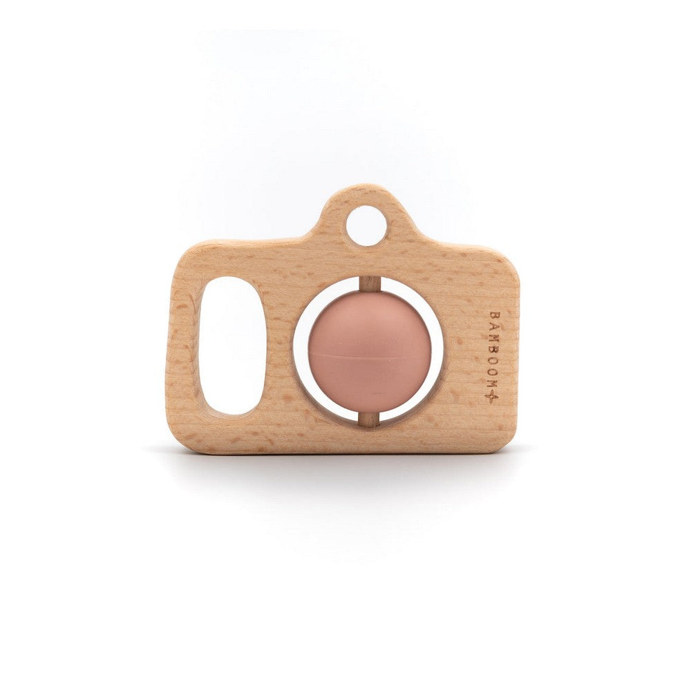 FOTOCAMERA IN LEGNO E SILICONE - Rosa
