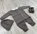 SET CORREDINO CON INSERTI BISCOTTO IN PURA LANA :TUTINA , CUFFIA E BABBUCCE