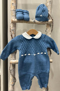 SET CORREDINO IN FILO CON FIOCCHETTI, TUTINA MANICA LUNGA,CAPPELLINO E BABBUCCE