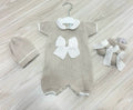 SET CORREDINO IN FILO CON FIOCCO, PAGLIACCETTO CAPPELLINO E BABBUCCE BIANCO