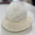 BASCO IN LANA CON POMPON IN VOLPE