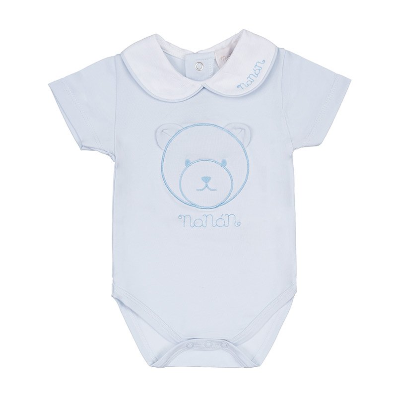 BODY CON COLLETTO AZZURRO