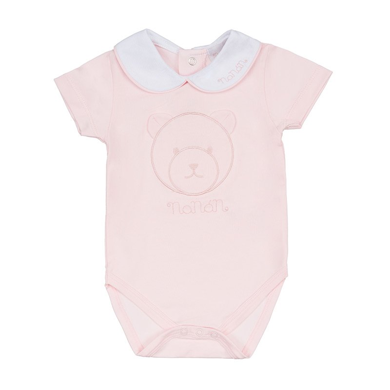 BODY CON COLLETTO ROSA