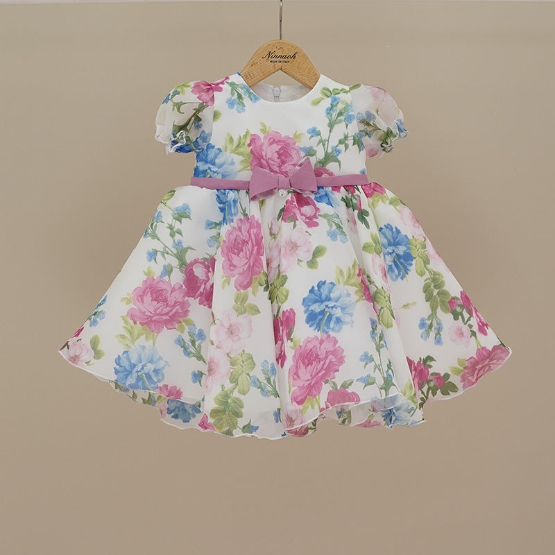 ABITO ORGANZA STAMPA FIORI NINNAOH