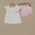 COMPLETO E CULOTTE IN COTONE CUORICINI E FARFALLA NINNAOH