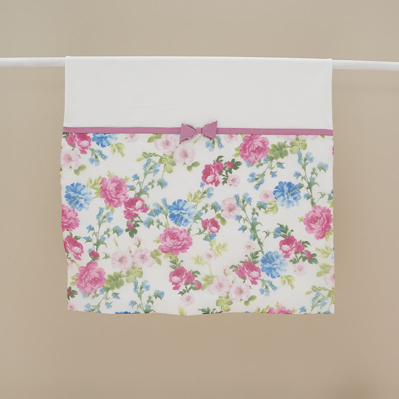 COPERTA SCIALLE 65X85 CON STAMPA FIORI E FIOCCO NINNAOH