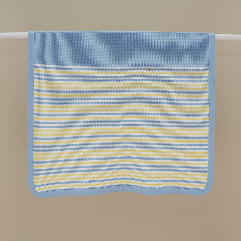COPERTA SCIALLE 65X85 IN COTONE A RIGHE NINNAOH