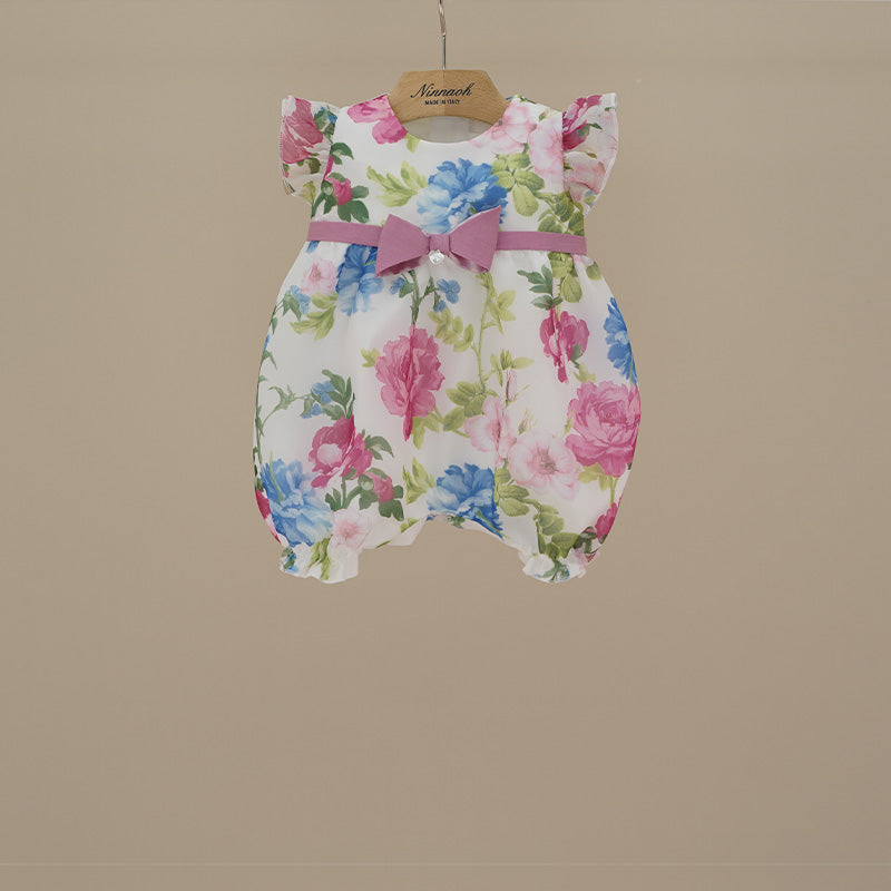 PAGLIACCETTO IN ORGANZA STAMPA FIORI NINNAOH