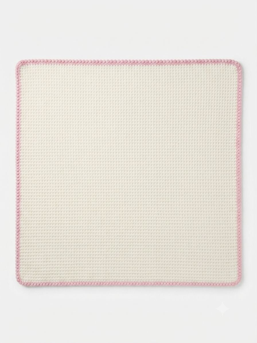 COPERTINA IN MAGLIA CON BORDINO BEBE' DI ALMY