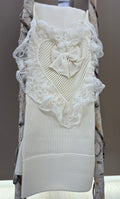 COPERTINA IN MAGLIA CON PIZZO BEBE' DI ALMY