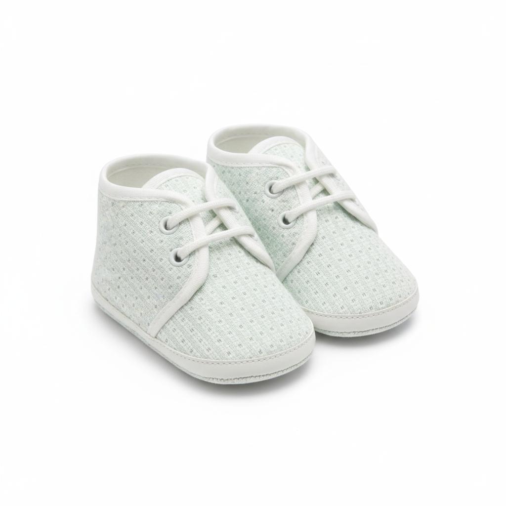 SCARPINE BABY IN LINO E COTONE BUFI