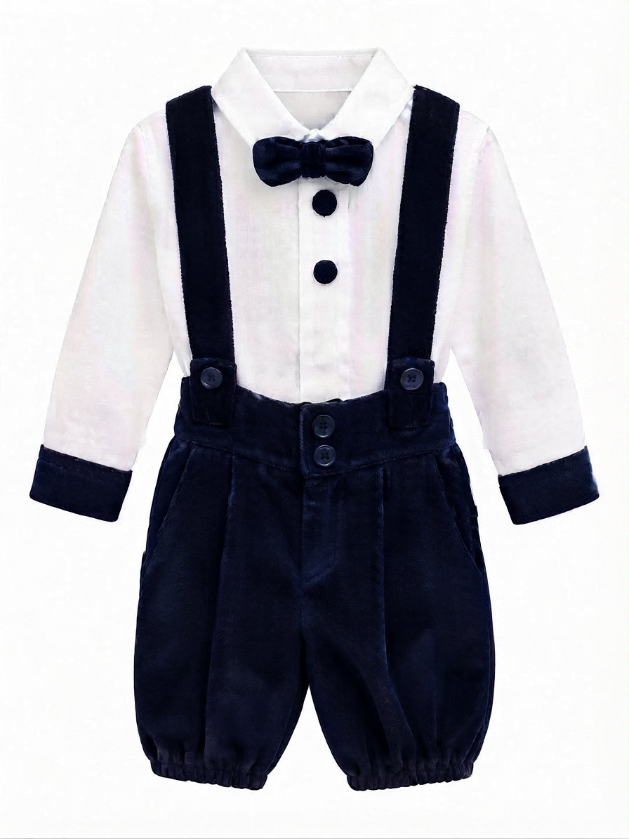 COMPLETO SALOPETTE E CAMICIA BABY BUFI