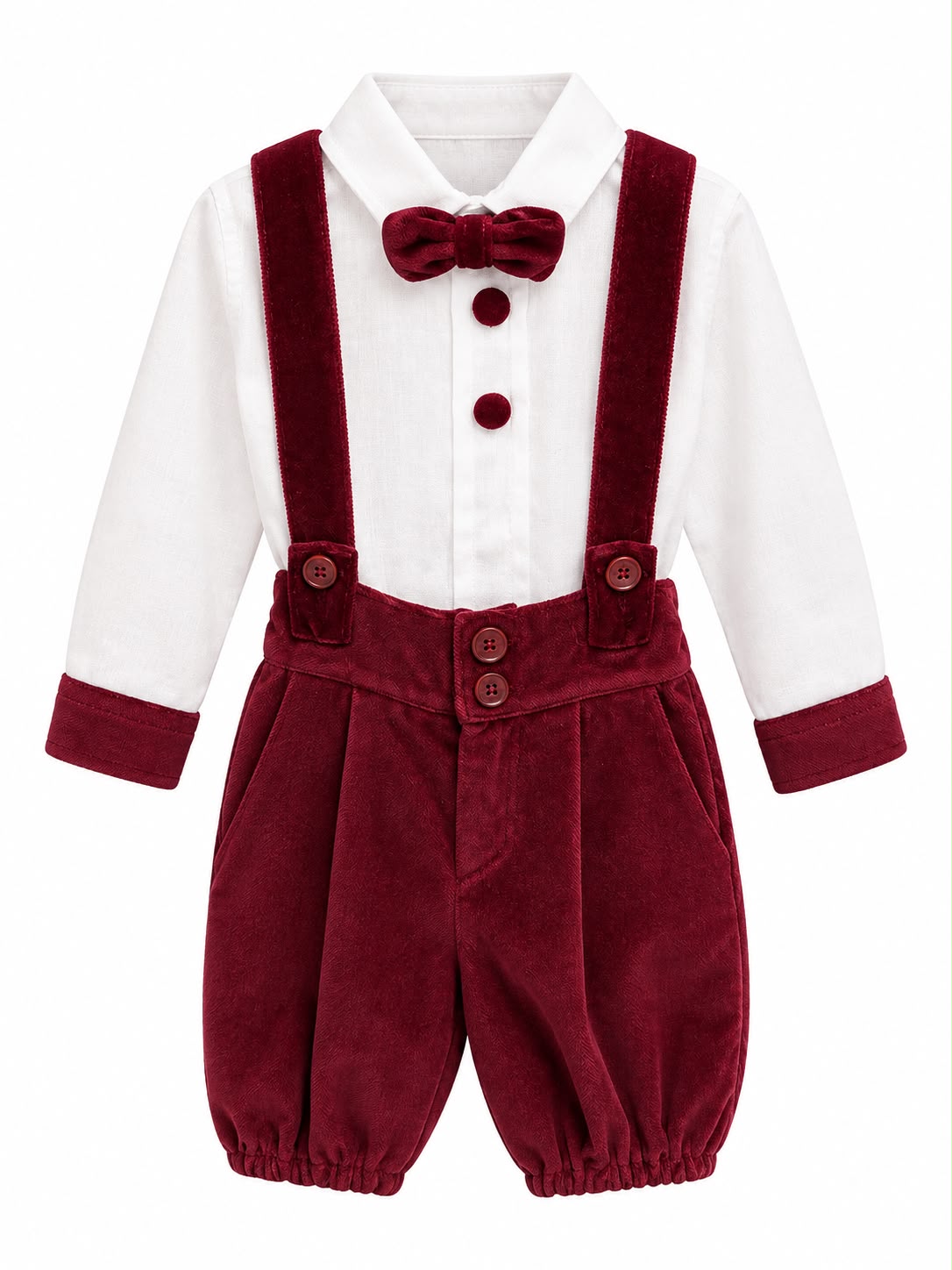 COMPLETO SALOPETTE E CAMICIA BABY BUFI