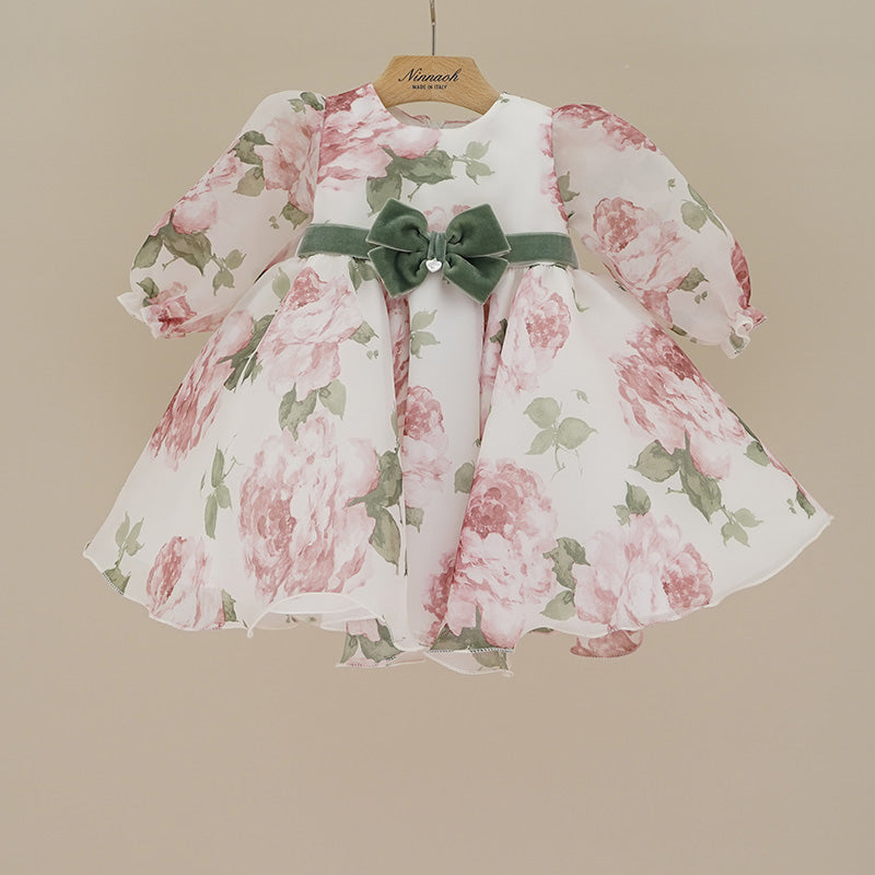 ABITO IN ORGANZA FANTASIA FIORI NINNAOH