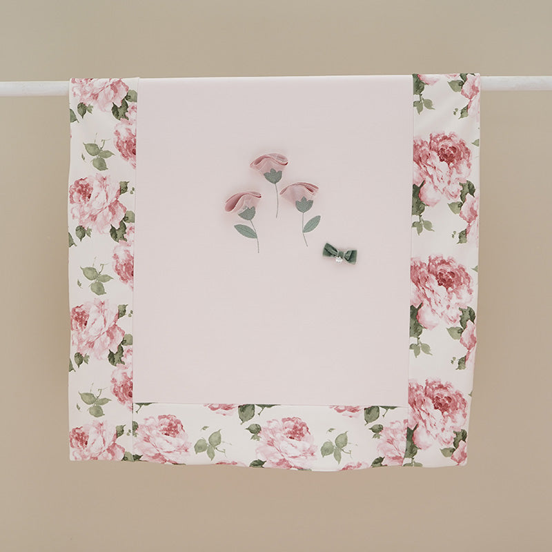 COPERTA SFODERABILE NEONATA CON FIORI NINNAOH