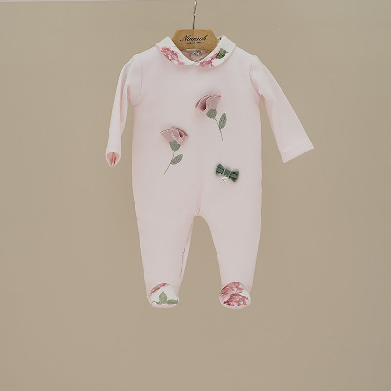 TUTINA NEONATA CON FIORI NINNAOH